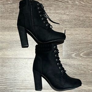 Charlotte Russe Black Heel Boots